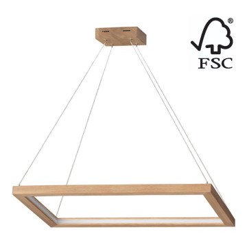 LED Zatemnitveni lestenec na vrvici LEGNO LED/31,5W/230V hrast – FSC certifikat