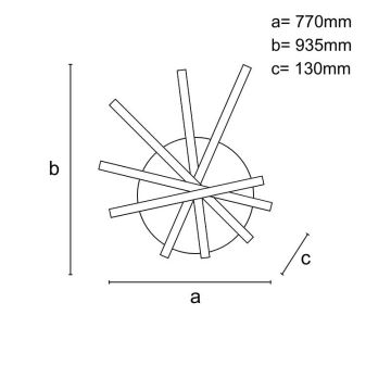 LED Zatemnitveni nadgradni lestenec LED/120W/230V 3000-6500K + Daljinski upravljalnik