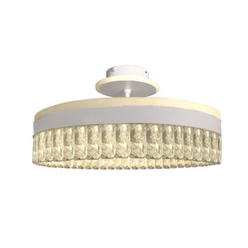 LED Zatemnitven kristal nadgradni lestenec LED/75W/230V 3000-6500K bela + Daljinski upravljalnik