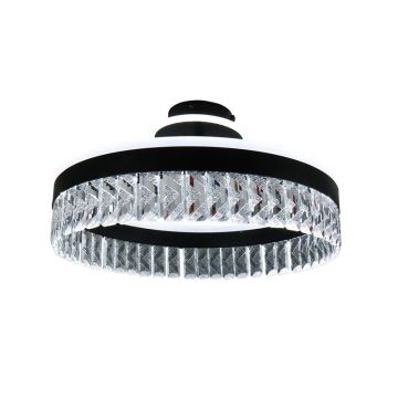 LED Zatemnitveni kristalni nadgradni lestenec LED/75W/230V 3000-6500K črna + Daljinski upravljalnik