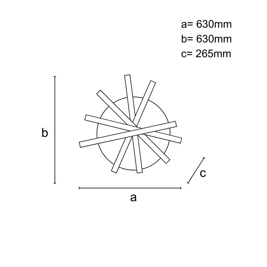 LED Zatemnitveni nadgradni lestenec LED/75W/230V 3000-6500K + Daljinski upravljalnik