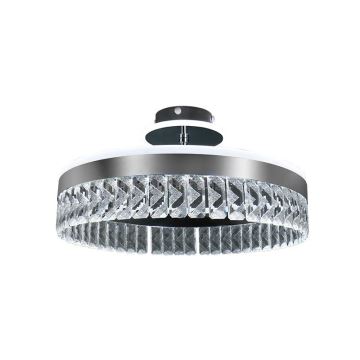 LED Zatemnitveni kristalni nadgradni lestenec LED/75W/230V 3000-6500K krom + Daljinski upravljalnik