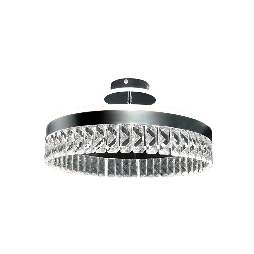 LED Zatemnitveni kristalni nadgradni lestenec LED/75W/230V 3000-6500K krom + Daljinski upravljalnik