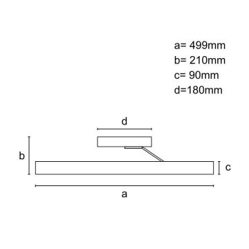 LED Zatemnitveni nadgradni lestenec LED/86W/230V 3000-6500K črna + Daljinski upravljalnik