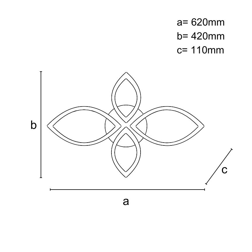 LED Zatemnitveni nadgradni lestenec LED/95W/230V 3000-6500K + Daljinski upravljalnik