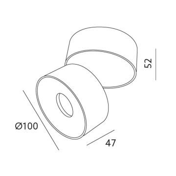 LED Zatemnitveni reflektor LAHTI LED/13,5W/230V 3000K CRI 90 črna