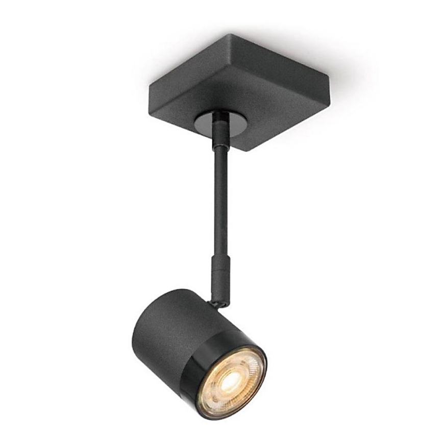 LED Zatemnitveni reflektor MANU 1xGU10/5,8W/230V črna