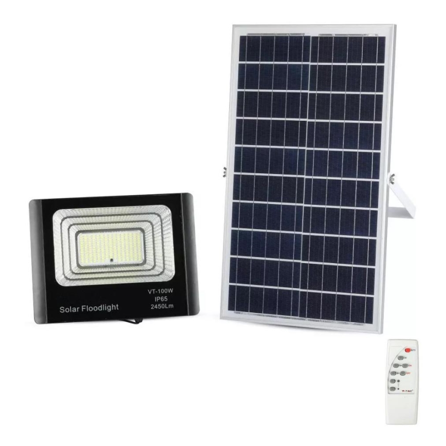 LED Zatemnitveni solarni reflektor LED/35W/10V 6000K IP65 + Daljinski upravljalnik