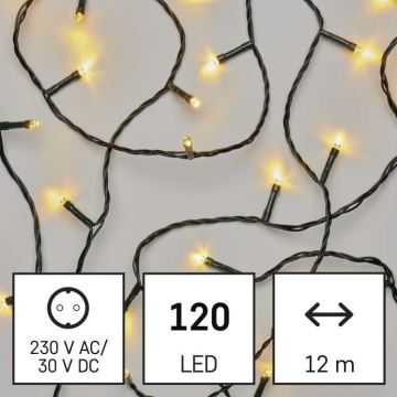 LED Zunanja božična veriga 120xLED/17m IP44 topla bela