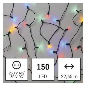 LED Zunanja božična veriga 150xLED/27,35m IP44 multicolor