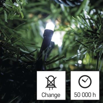 LED Zunanja božična veriga 240xLED/8 načinov 29m IP44 hladna bela