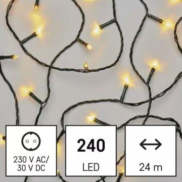 LED Zunanja božična veriga 240xLED/8 načinov 29m IP44 topla bela