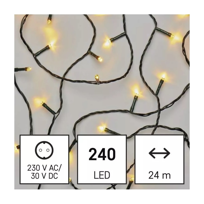 LED Zunanja božična veriga 240xLED/8 načinov 29m IP44 topla bela