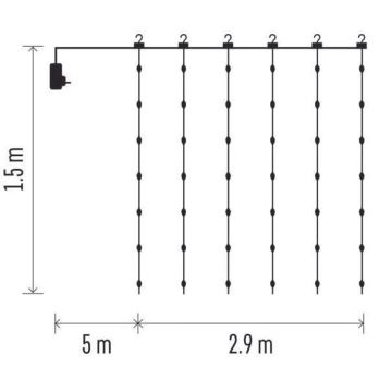 LED Zunanja božična veriga 300xLED/8 funkcij 7,9 m IP44 topla bela