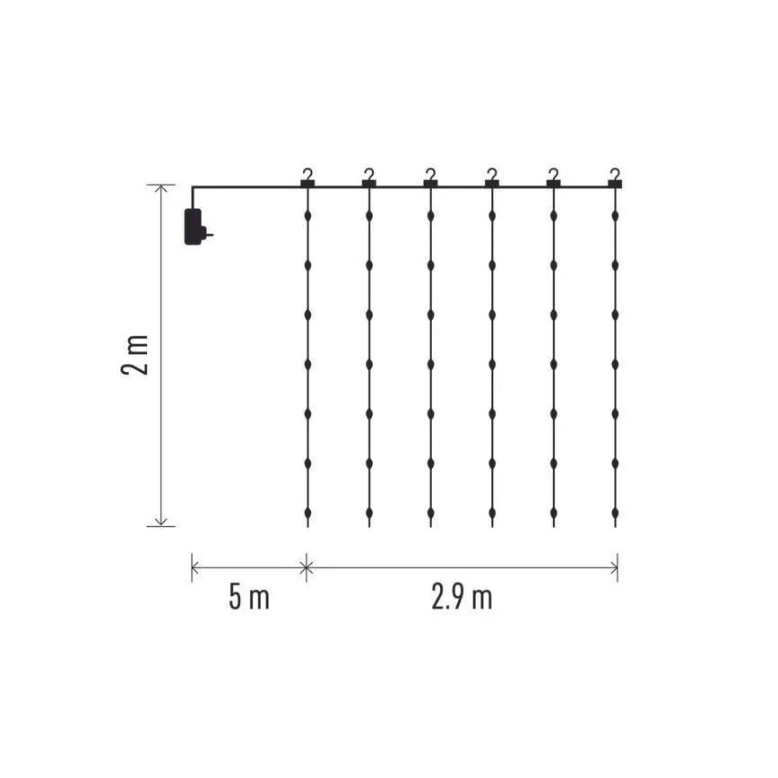 LED Zunanja božična veriga 400xLED/8 funkcij 7,9 m IP44 topla bela