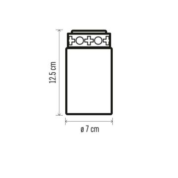 LED Zunanja dekoracija 1xLED/2xC IP44 rdeča