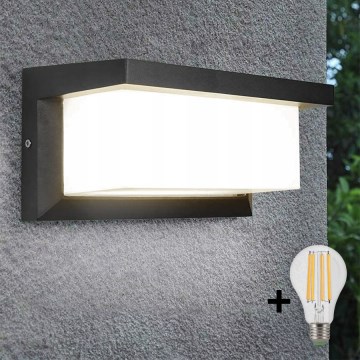 LED Zunanja stenska svetilka NEELY 1xE27/9W/230V 3000K IP54 antracit