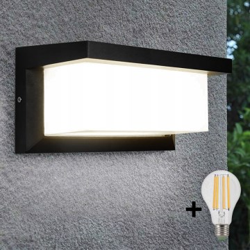 LED Zunanja stenska svetilka NEELY 1xE27/9W/230V 3000K IP54 črna