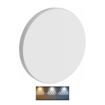 LED Zunanja stenska svetilka PIATTA LED/12W/230V 3000/4000/6000K pr. 18 cm IP44 bela