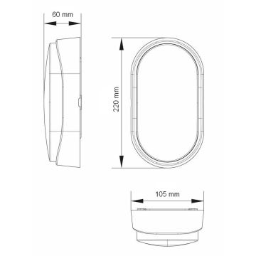 LED Zunanja stenska svetilka s senzorjem LED/15W/230V 4000K IP65