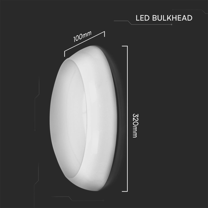 LED Zunanja stropna svetilka LED/8W/16W/20W/230V IP65 3000/4000/6500K