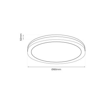 LED Zunanja stropna svetilka MARLON LED/12W/230V 4000K IP54 črna