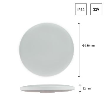 LED Zunanja stropna svetilka NYMPHEA LED/32W/230V IP54 6000K