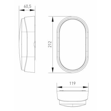 LED Zunanja stropna svetilka s senzorjem LED/14W/230V IP54 bela