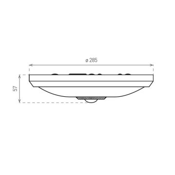 LED Zunanja stropna svetilka s senzorjem PIR LED/16W/230V IP54