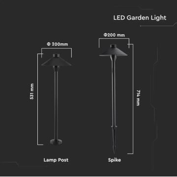 LED Zunanja svetilka GARDEN LED/7W/230V 3000K IP65