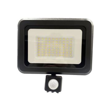 LED Zunanji reflektor s senzorjem LED/50W/230V 4000K IP44 črna