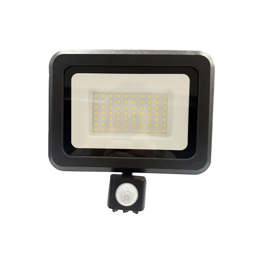 LED Zunanji reflektor s senzorjem LED/50W/230V 4000K IP44 črna