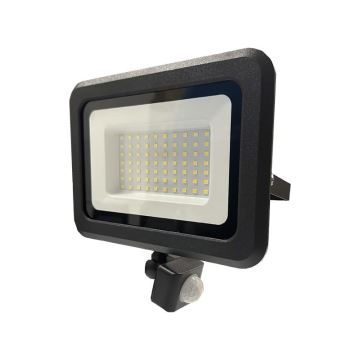 LED Zunanji reflektor s senzorjem LED/50W/230V 4000K IP44 črna