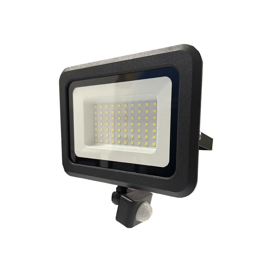 LED Zunanji reflektor s senzorjem LED/50W/230V 4000K IP44 črna