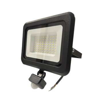 LED Zunanji reflektor s senzorjem LED/50W/230V 4000K IP44 črna