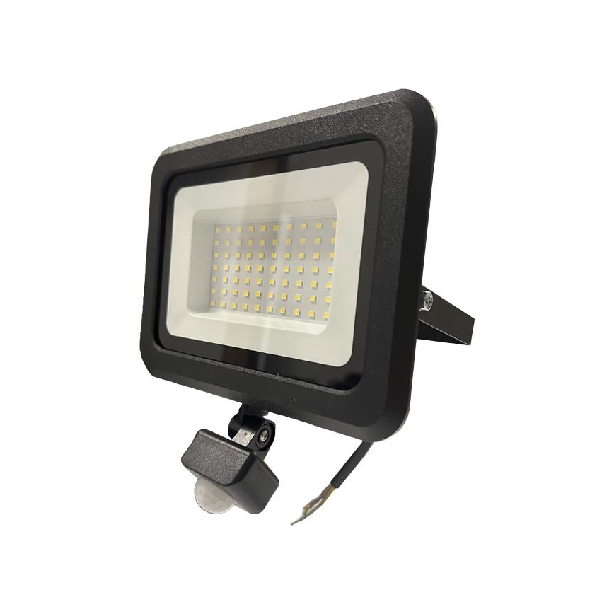 LED Zunanji reflektor s senzorjem LED/50W/230V 4000K IP44 črna