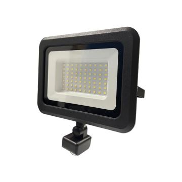 LED Zunanji reflektor s senzorjem LED/50W/230V 4000K IP44 črna