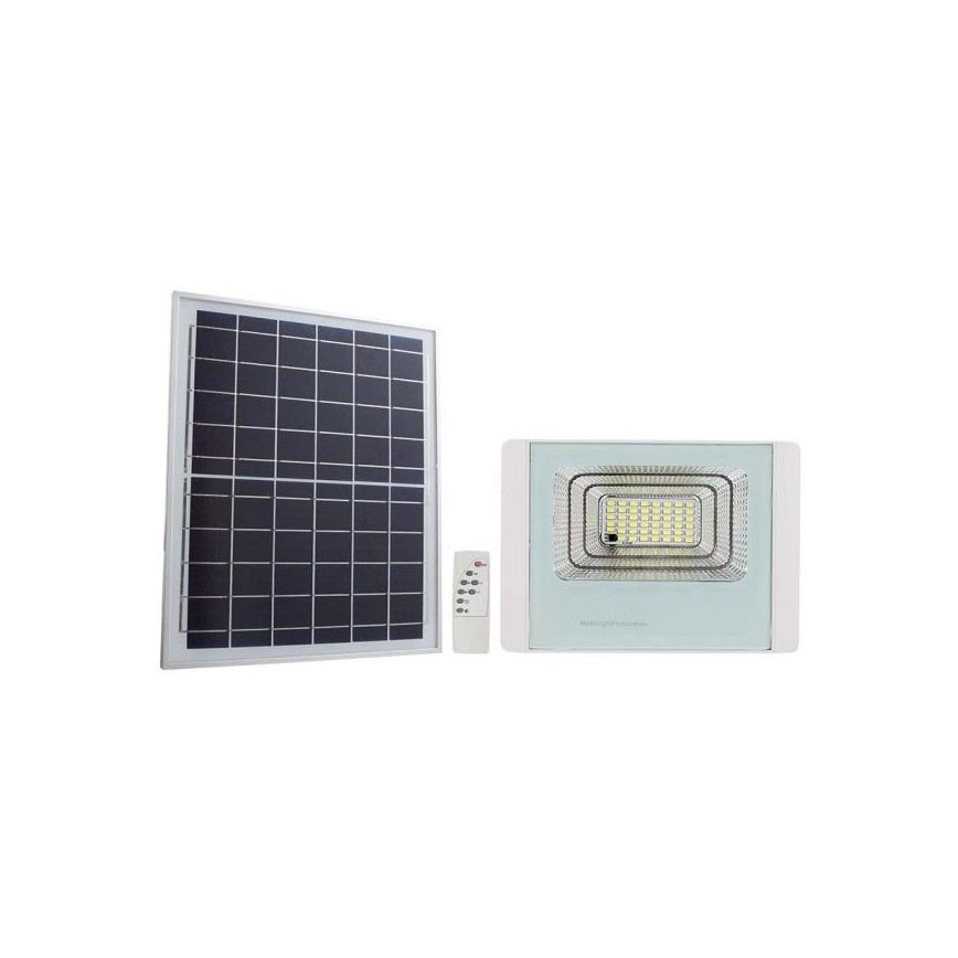 LED Zunanji solarni reflektor LED/20W/3,2V IP65 4000K + Daljinski upravljalnik