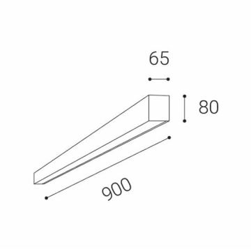 LED2 - LED Stropna svetilka LINO LED/24W/230V 3000K/3500K/4000K črna 90 cm