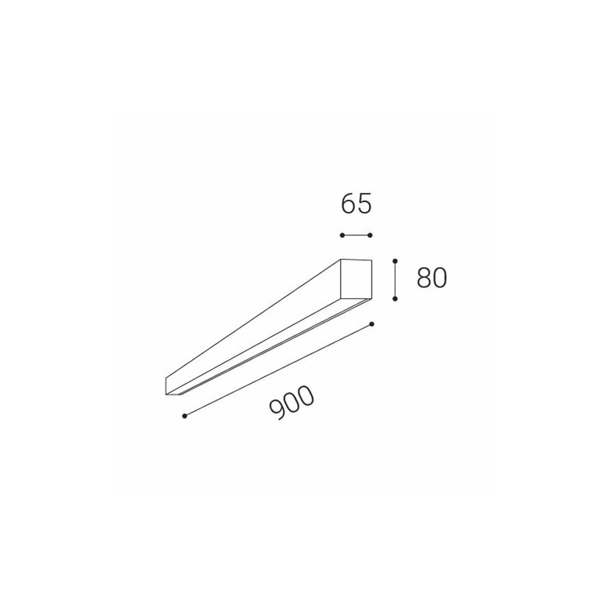 LED2 - LED Stropna svetilka LINO LED/24W/230V 3000K/3500K/4000K črna 90 cm