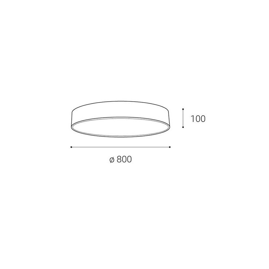 LED2 - LED Zatemnitena stropna svetilka MONO LED/100W/230V 3000K/4000K bela