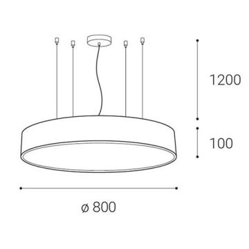 LED2 - LED Zatemnitveni lestenec na vrvici MONO LED/100W/230V 3000K/4000K črn