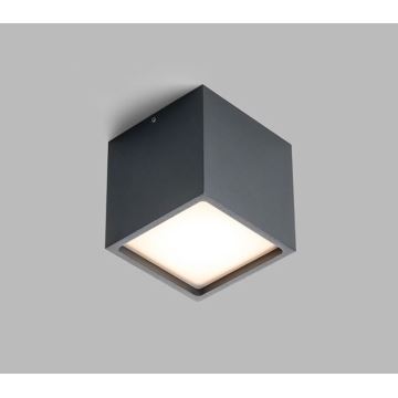 LED2 - LED Zunanja stropna svetilka CUBE LED/12W/230V antracit IP54