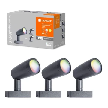 Ledvance - KOMPLET 3x LED RGBW Zunanja svetilka SMART+ SPOT 3xLED/4,5W/230V IP65 Wi-Fi