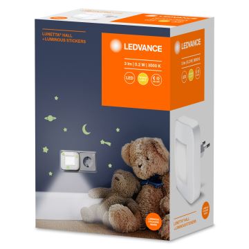 Ledvance - LED Nočna luč s senzorjem LUNETTA LED/0,2W/230V