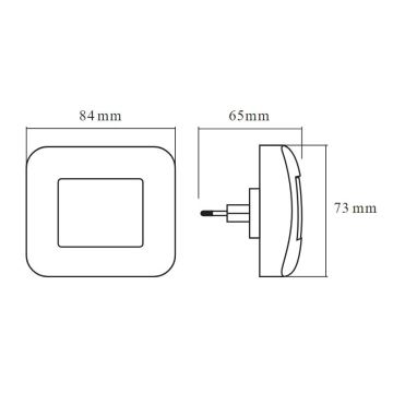 Ledvance - LED Nočna luč s senzorjem LUNETTA LED/0,2W/230V