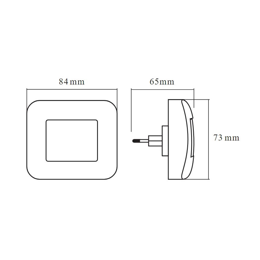 Ledvance - LED Nočna luč s senzorjem LUNETTA LED/0,2W/230V