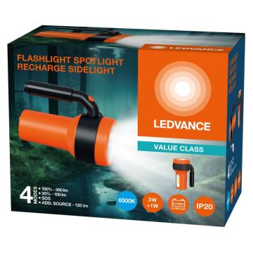 Ledvance - LED Polnilna baterijska svetilka s power bank FLASHLIGHT LED/3W/5V 2400mAh