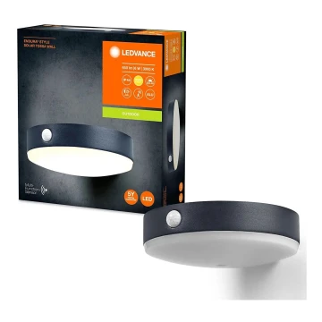 Ledvance - LED Solarna stenska svetilka s senzorjem ENDURA STYLE LED/6W/3,7V IP44
