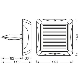 Ledvance - LED Zatemnitvena solarna svetilka ENDURA STYLE SOLAR LED/1,2W/3,7V IP65